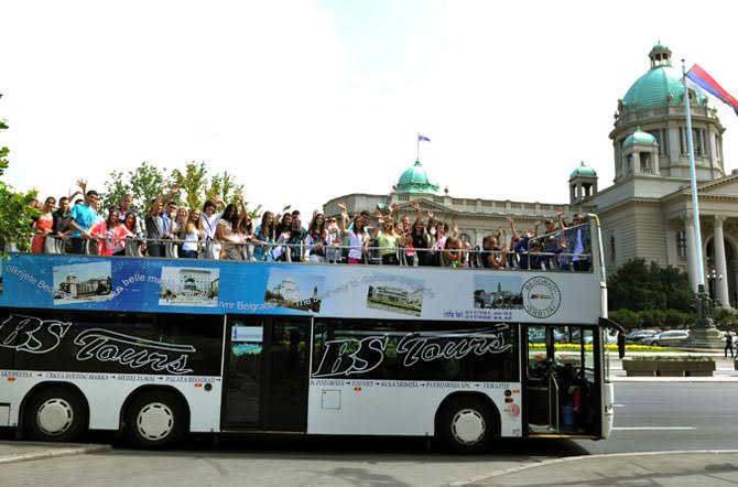 open top bus tour belgrade
